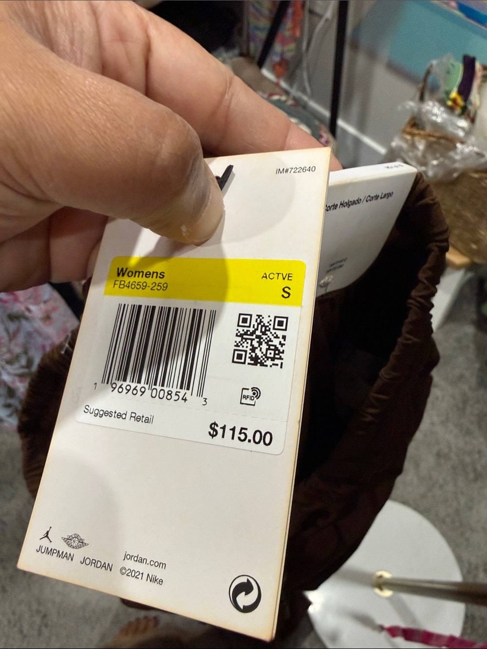 New with tags Jordan Tunnel Joggers Pants Cacao wow SMALL pockets brown fall - Picture 5 of 7